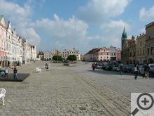 Telč - vedle církevních památek jsou tu nádherné měšťanské a šlechtické domy